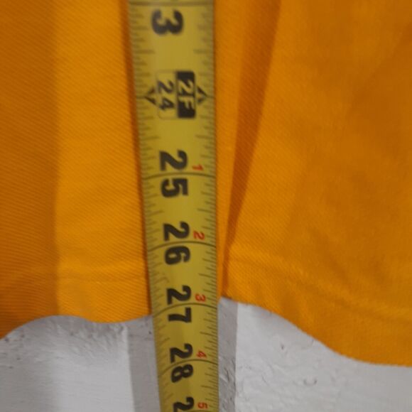 Jerzees #53 Adult Men's L Yellow Checkered Flag Collar Short Sleeve Polo... - Picture 8 of 8